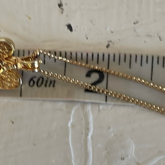 Make A Wish Angel on Earth gold plated & caged white pearl angel wish pendant - Picture 13 of 14